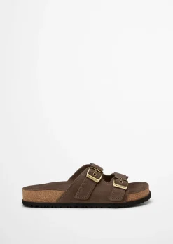 Pantolette Model Quinn aus weichem Veloursleder