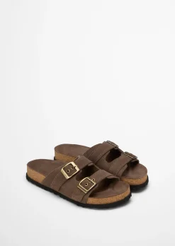 Pantolette Model Quinn aus weichem Veloursleder