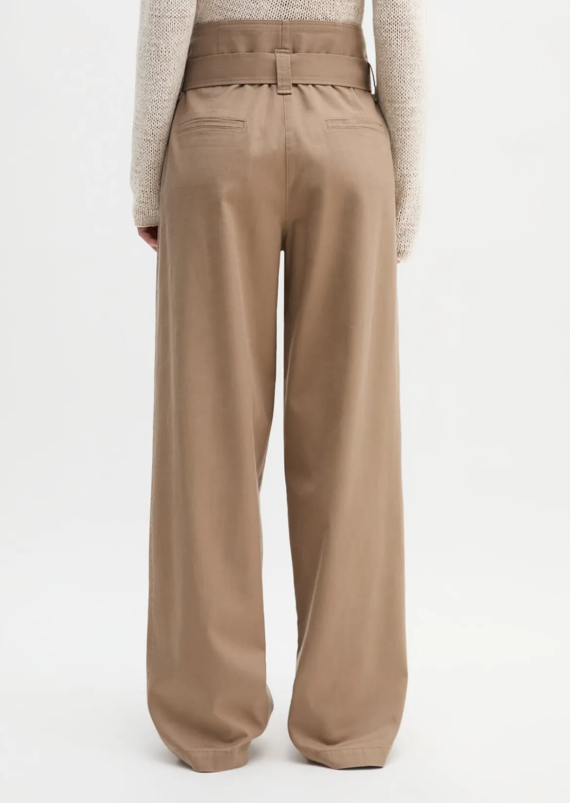 Paperbag-Pants straight aus Lyocell-Organic-Cotton-Stretch