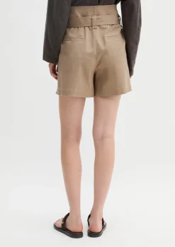 Paperbag-Shorts wide aus Bio-Baumwolle-TENCEL™ Lyocell-Stretch