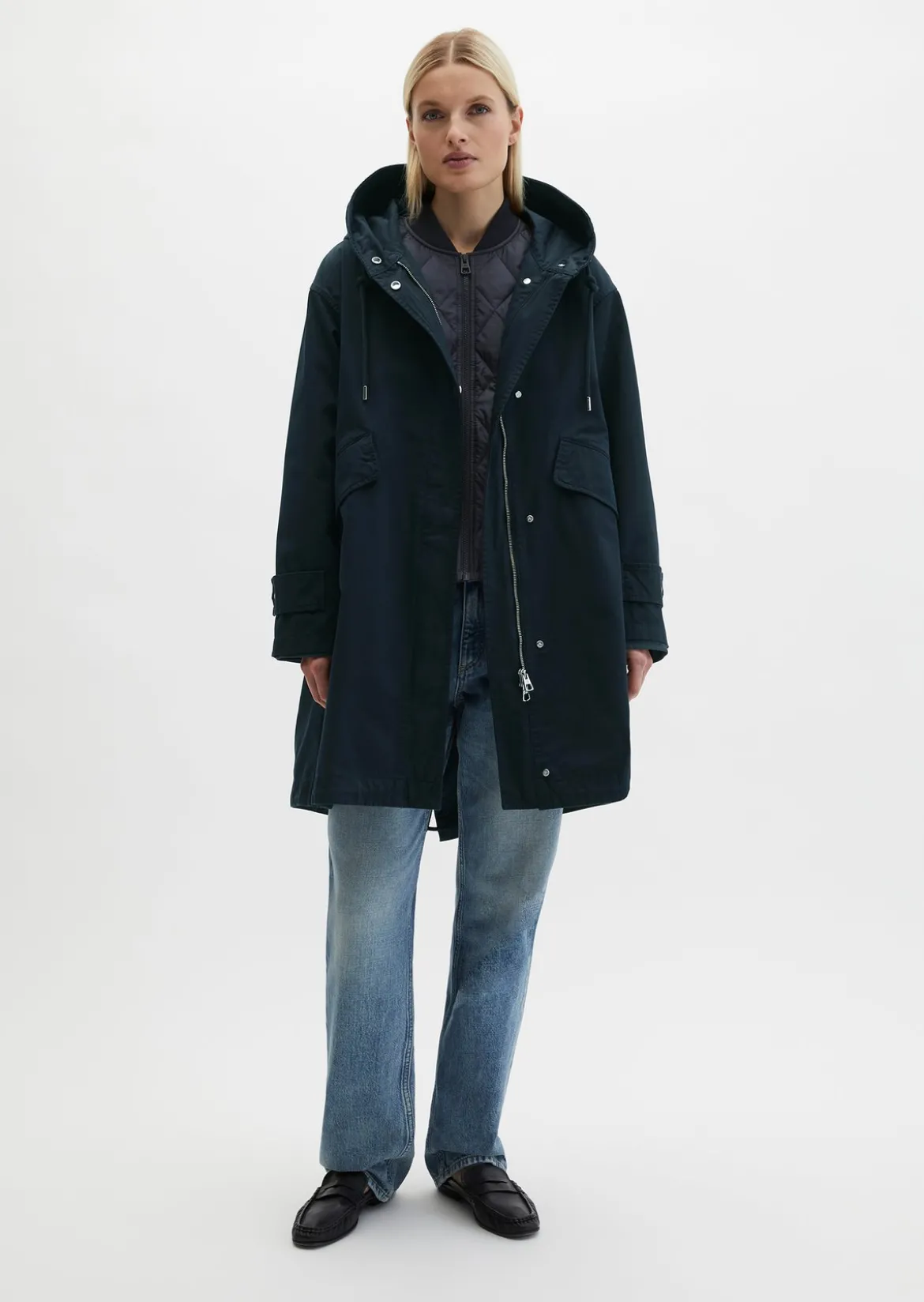 Parka regular aus Organic Cotton-Twill