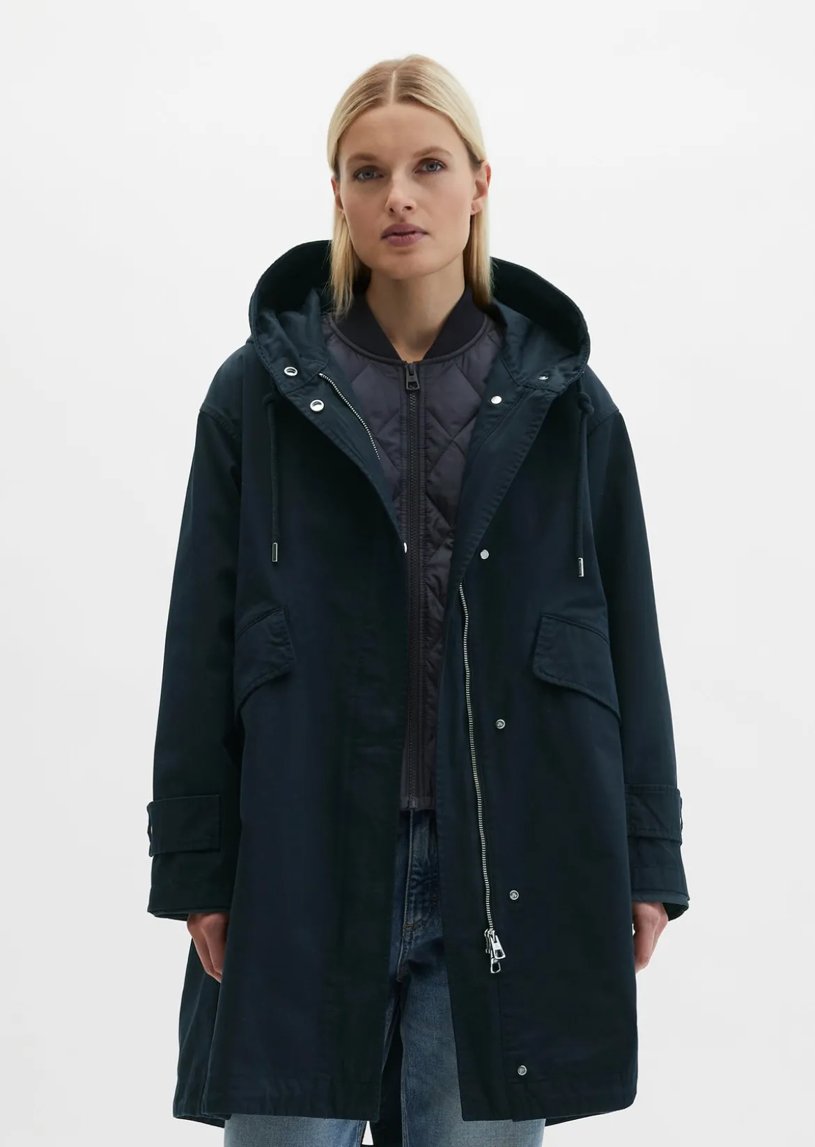 Parka regular aus Organic Cotton-Twill