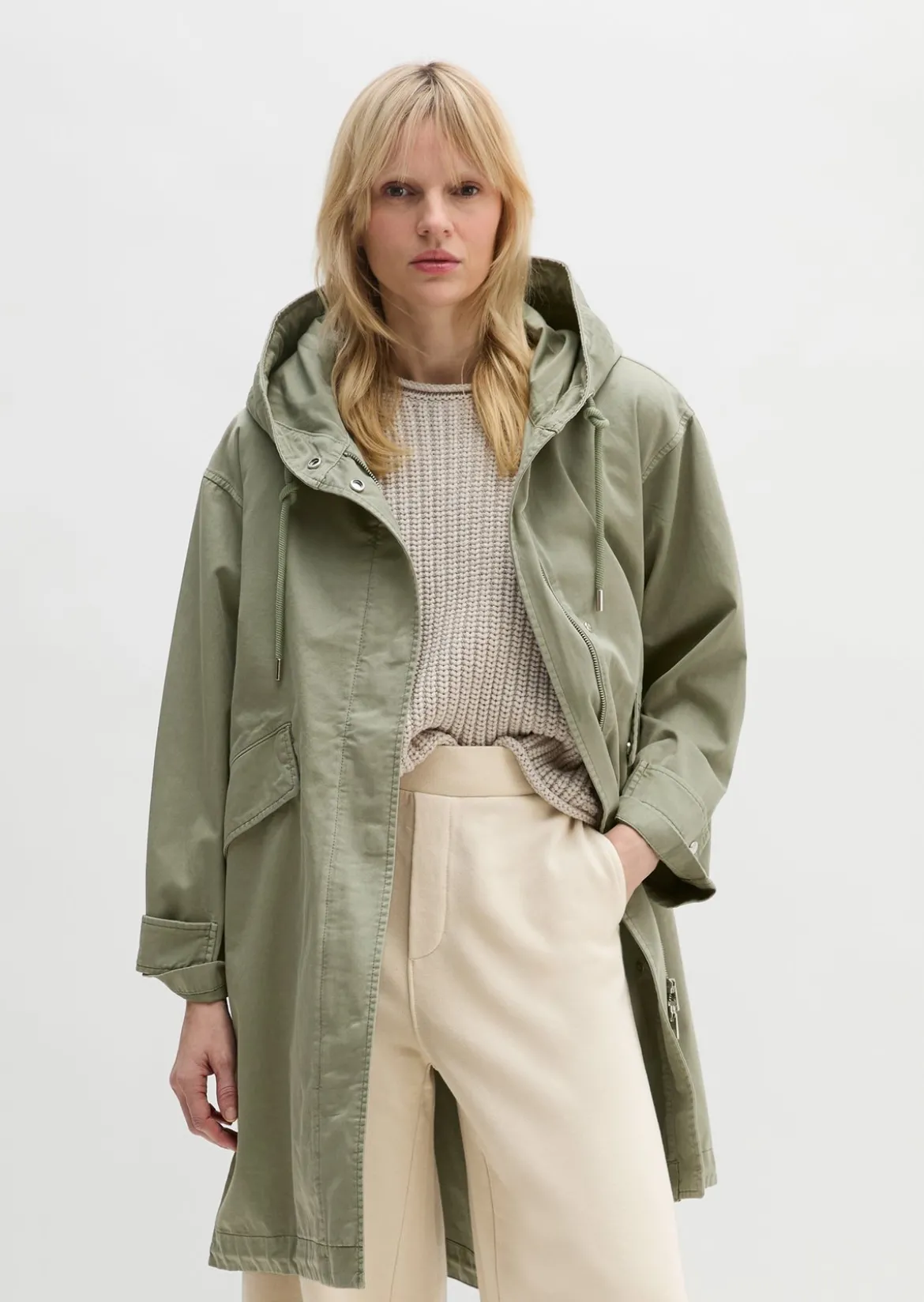 Parka regular aus Organic Cotton-Twill