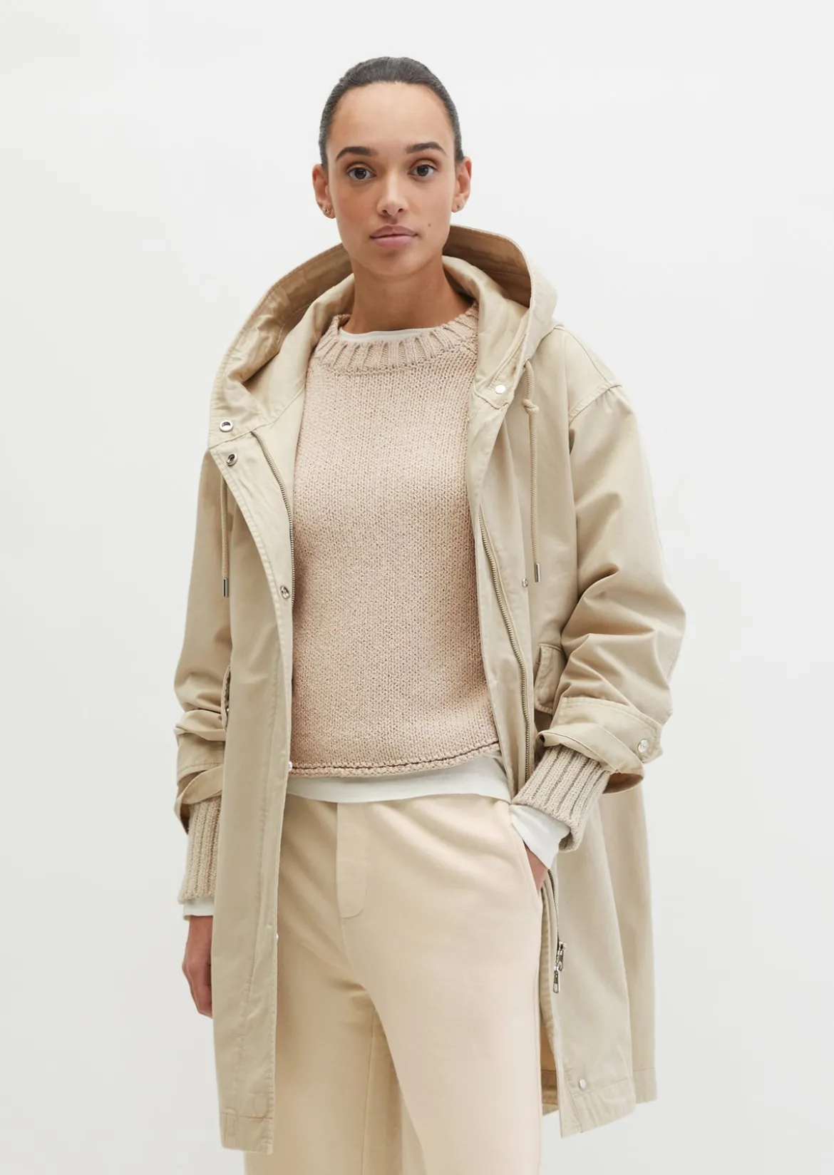 Parka regular aus Organic Cotton-Twill