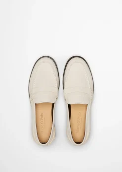 Penny-Loafer Model Fiona aus natürlichem Ziegenleder