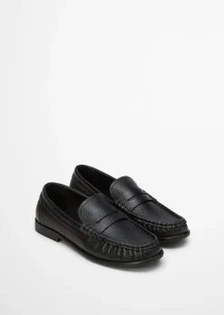 Penny-Loafer Model Fiona aus strukturiertem Rindleder