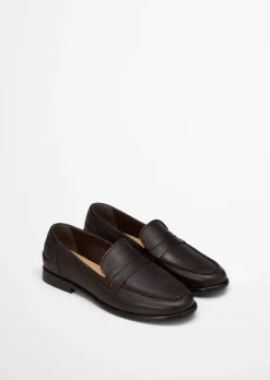 Penny-Loafer Model Fiona aus natürlichem Ziegenleder