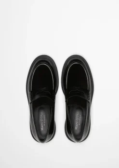 Penny-Loafer Model Lea aus Leder-Mix: glatt und Velours