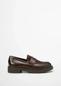 Penny-Loafer Model Lea aus Leder-Mix: glatt und Velours