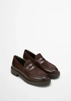 Penny-Loafer Model Lea aus Leder-Mix: glatt und Velours