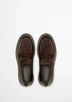 Penny-Loafer Model Lea aus Leder-Mix: glatt und Velours