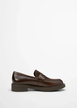 Penny-Loafer Model Lea aus Leder-Mix: glatt und Velours