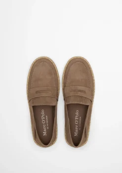 Pennyloafer-Espadrilles Model Jerry aus weichem Veloursleder