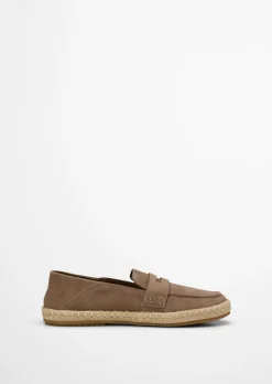 Pennyloafer-Espadrilles Model Jerry aus weichem Veloursleder