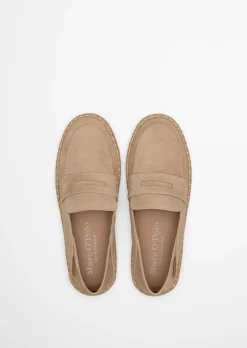 Pennyloafer-Espadrilles Model Jerry aus weichem Veloursleder