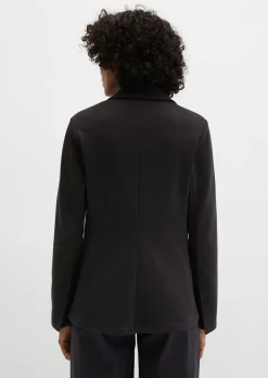 Piqué-Jerseyblazer regular aus Organic Cotton-Mix