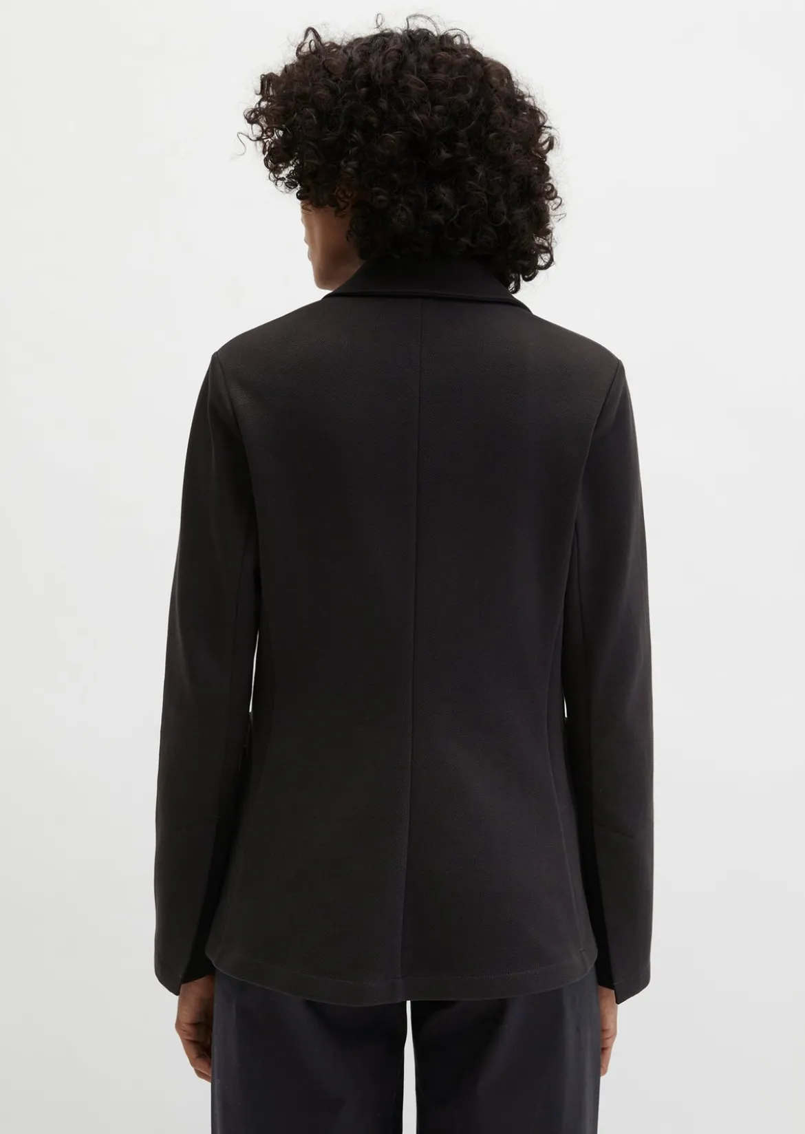 Piqué-Jerseyblazer regular aus Organic Cotton-Mix