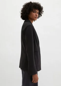 Piqué-Jerseyblazer regular aus Organic Cotton-Mix