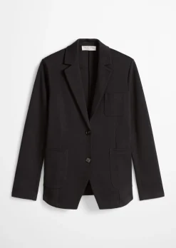 Piqué-Jerseyblazer regular aus Organic Cotton-Mix