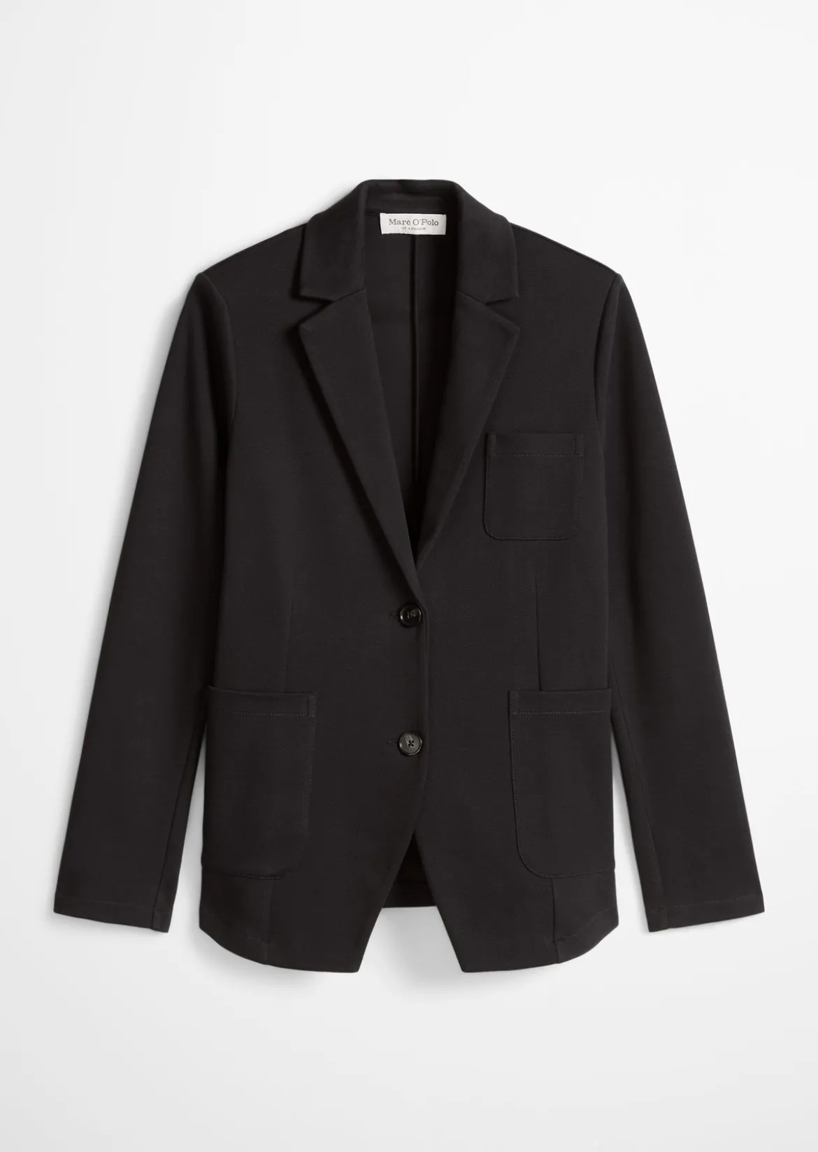 Piqué-Jerseyblazer regular aus Organic Cotton-Mix