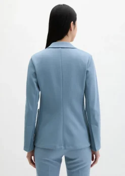 Piqué-Jerseyblazer regular aus Organic Cotton-Mix