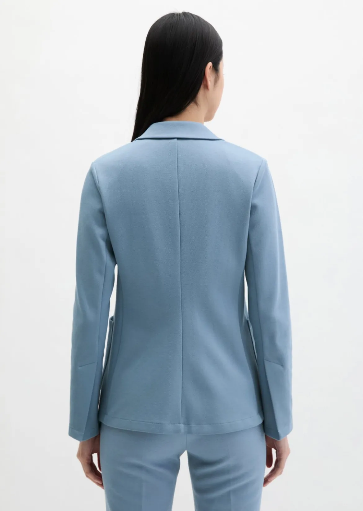 Piqué-Jerseyblazer regular aus Organic Cotton-Mix
