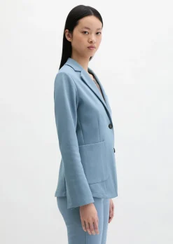 Piqué-Jerseyblazer regular aus Organic Cotton-Mix