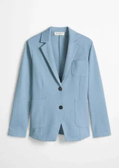 Piqué-Jerseyblazer regular aus Organic Cotton-Mix