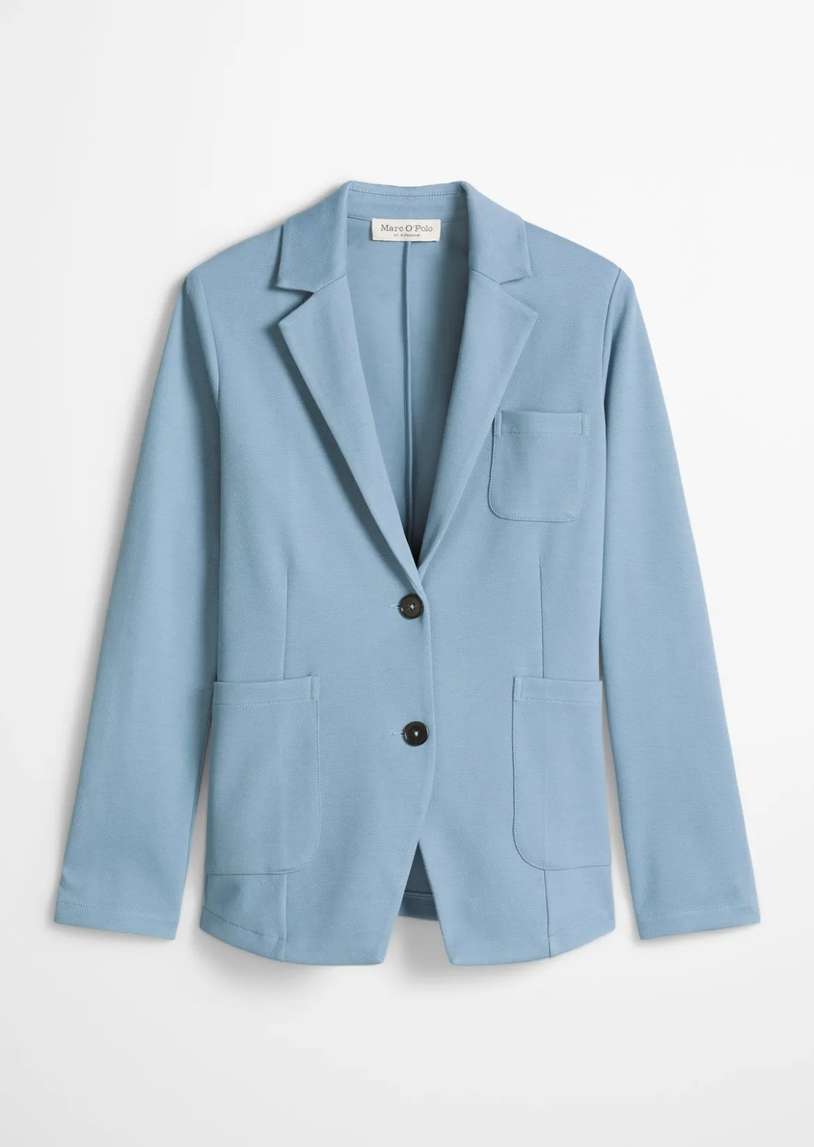 Piqué-Jerseyblazer regular aus Organic Cotton-Mix