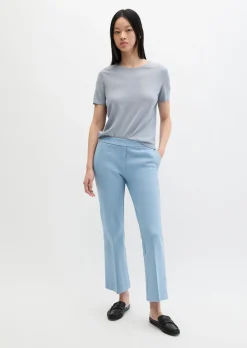 Piqué-Jerseypants slim cropped aus Organic Cotton-Mix