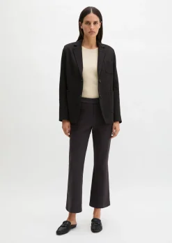 Piqué-Jerseypants slim cropped aus Organic Cotton-Mix