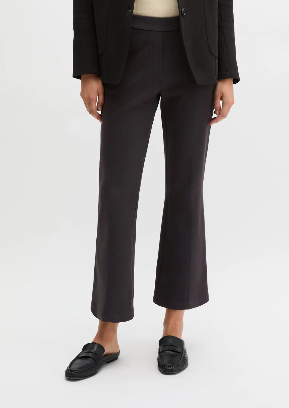 Piqué-Jerseypants slim cropped aus Organic Cotton-Mix