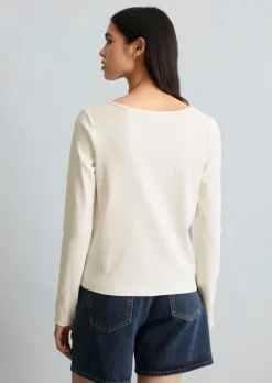 Pointelle-Cardigan slim aus Bio-Baumwolle-Mix