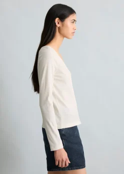 Pointelle-Cardigan slim aus Bio-Baumwolle-Mix