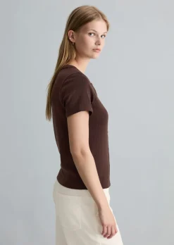 Pointelle-Kurzarm-Cardigan regular aus weichem Baumwoll-Jersey