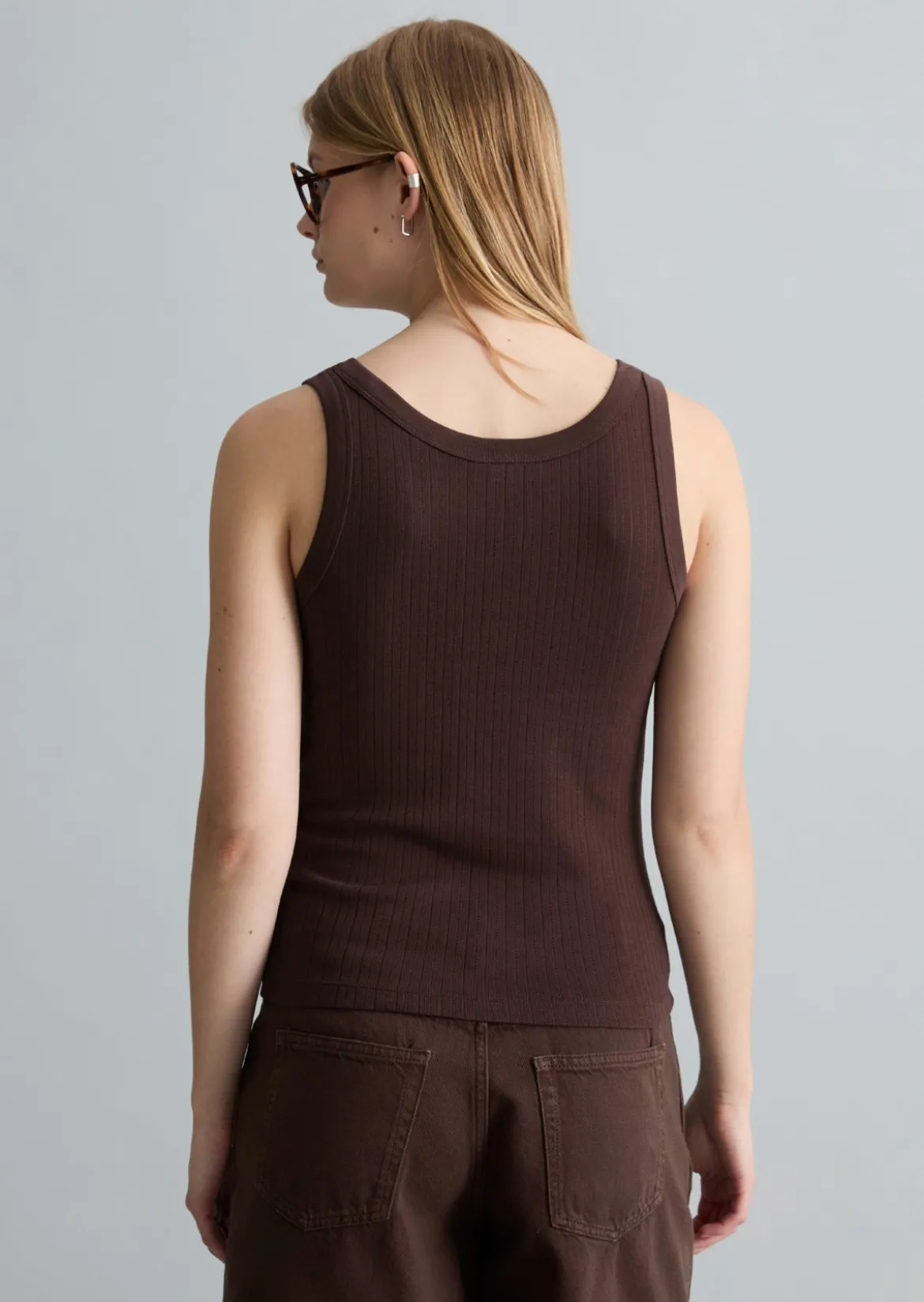 Pointelle-Top slim aus weichem Baumwoll-Jersey