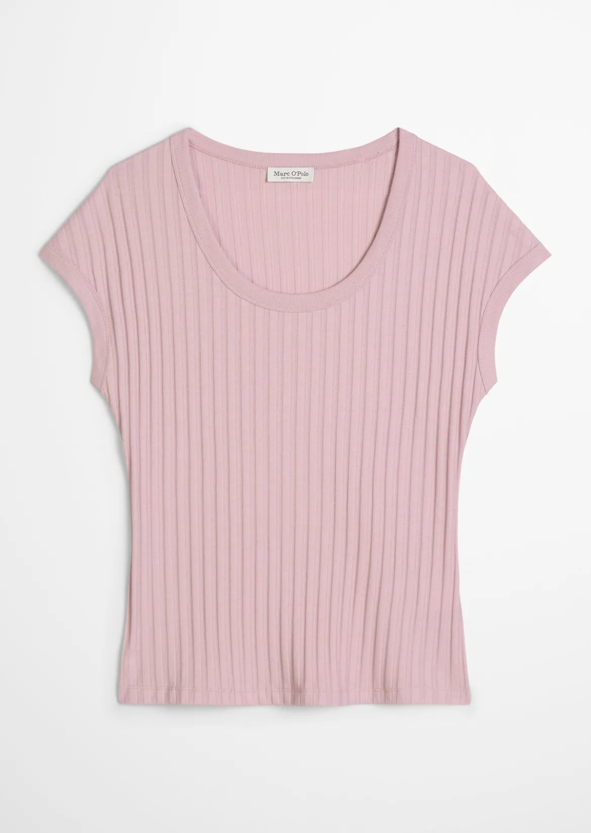 Pointelle-T-Shirt slim aus softem Modal-Organic-Cotton-Mix