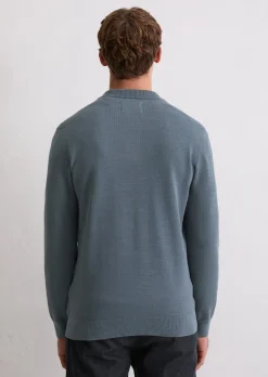 Polo-Pullover regular aus Bio-Baumwoll-Piqué