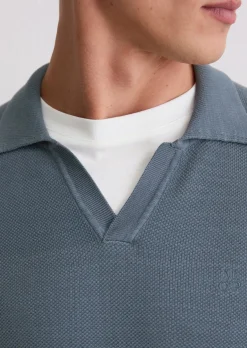 Polo-Pullover regular aus Bio-Baumwoll-Piqué