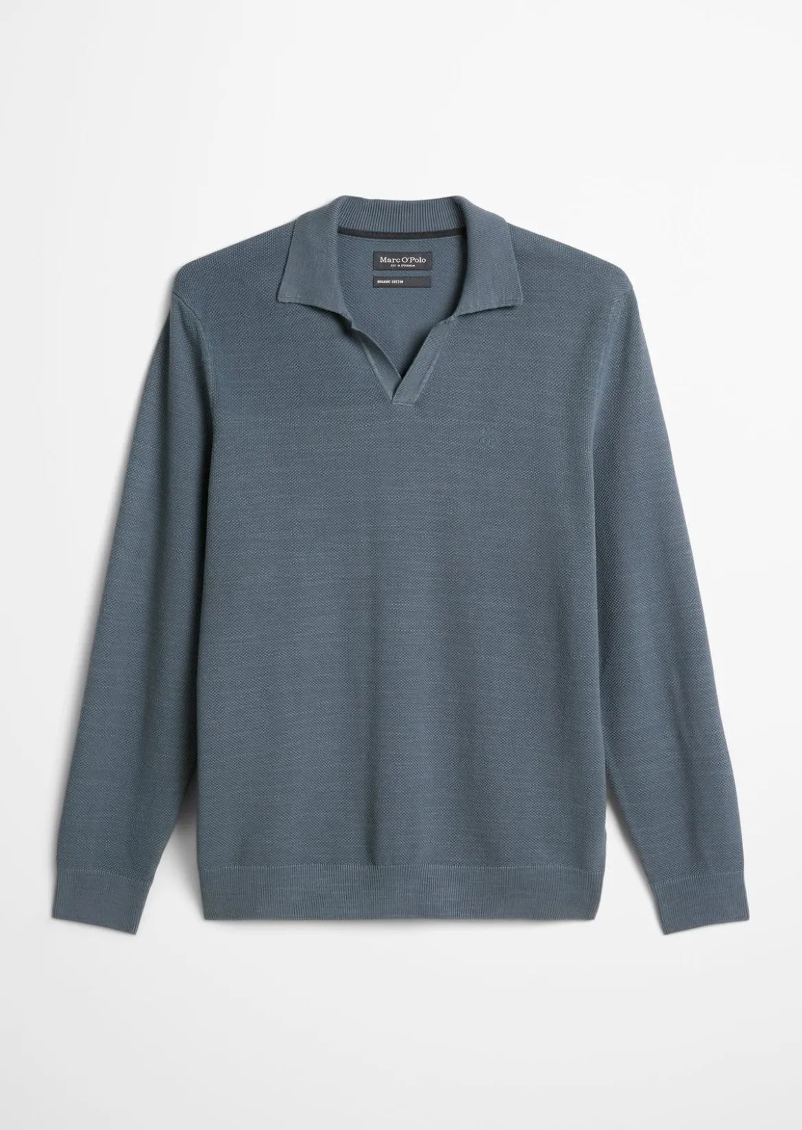 Polo-Pullover regular aus Bio-Baumwoll-Piqué