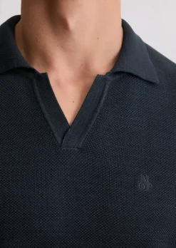 Polo-Pullover regular aus Bio-Baumwoll-Piqué
