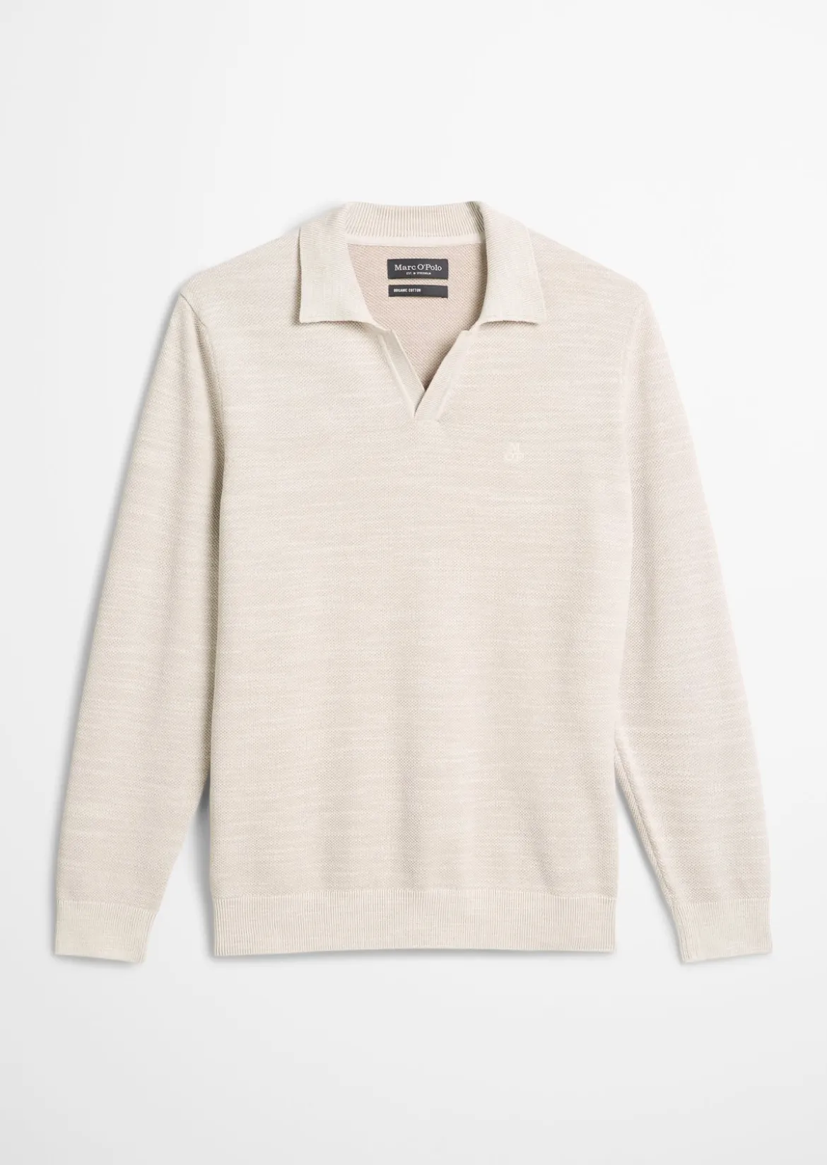 Polo-Pullover regular aus Bio-Baumwoll-Piqué
