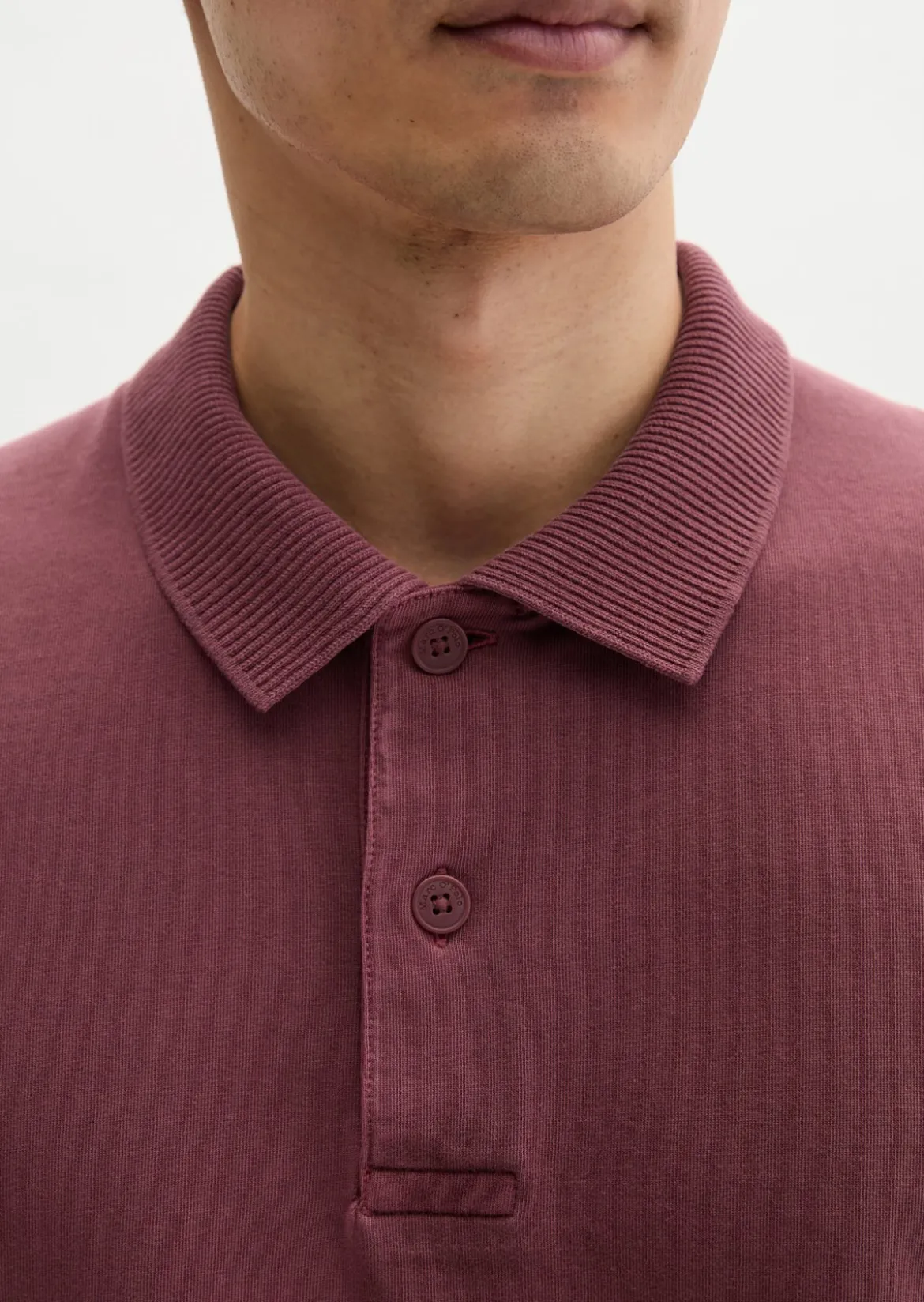 Poloshirt loose aus schwerem Bio-Baumwoll-Jersey