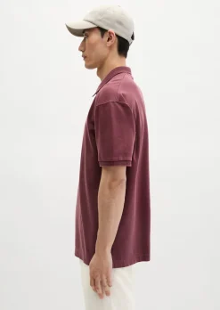 Poloshirt loose aus schwerem Bio-Baumwoll-Jersey