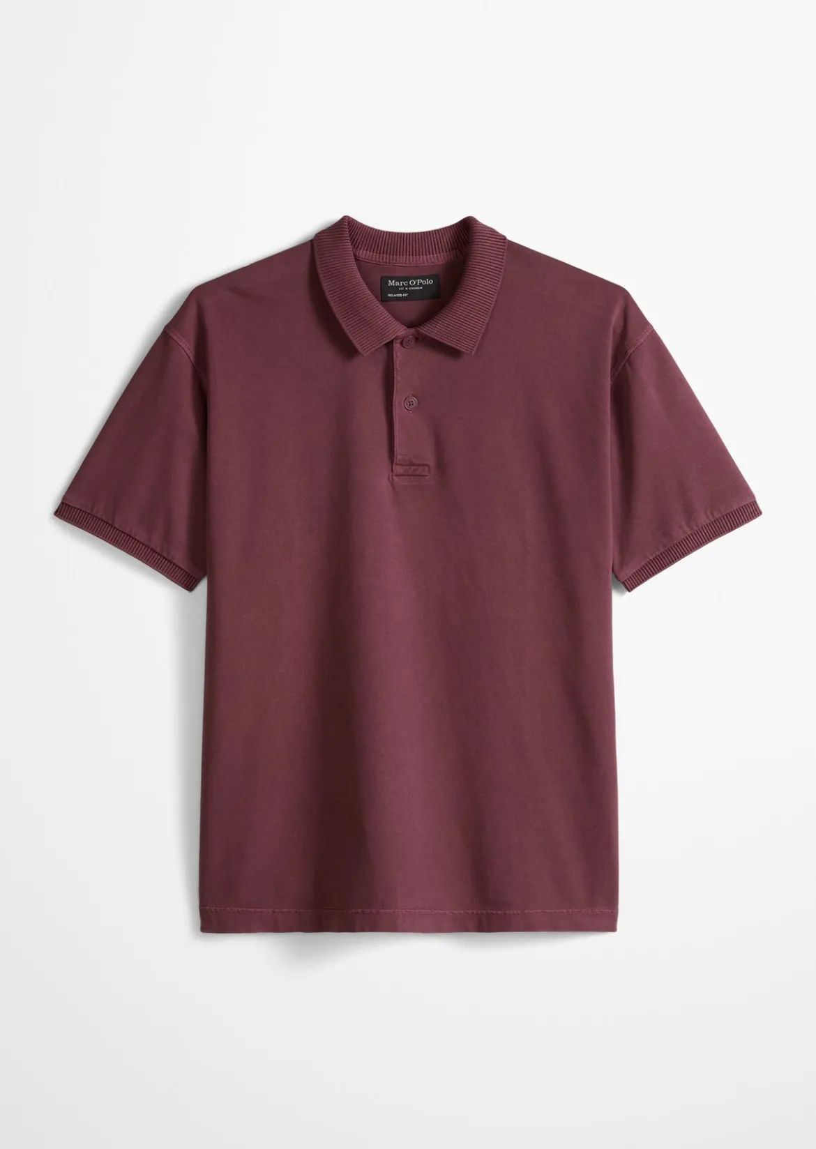 Poloshirt loose aus schwerem Bio-Baumwoll-Jersey