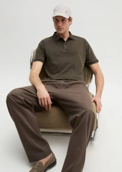 Poloshirt loose aus schwerem Bio-Baumwoll-Jersey