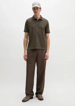 Poloshirt loose aus schwerem Bio-Baumwoll-Jersey