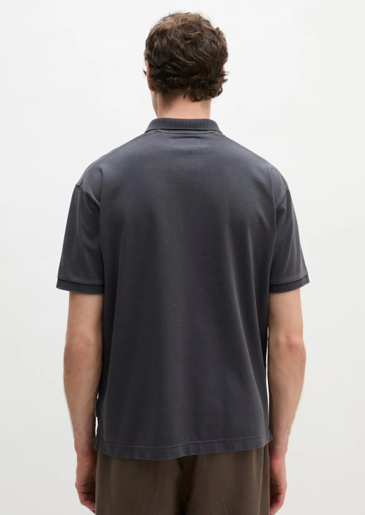 Poloshirt loose aus schwerem Bio-Baumwoll-Jersey
