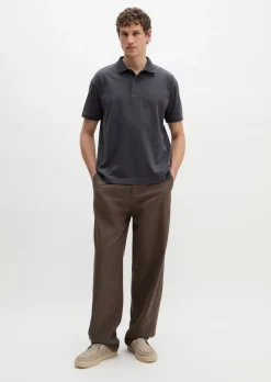 Poloshirt loose aus schwerem Bio-Baumwoll-Jersey