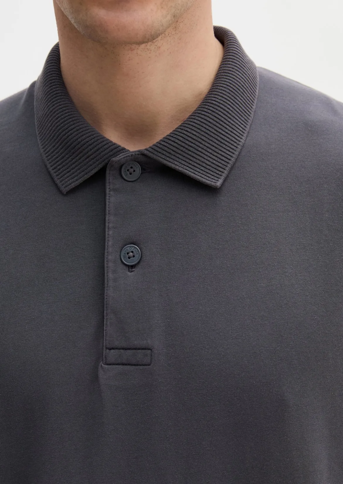 Poloshirt loose aus schwerem Bio-Baumwoll-Jersey